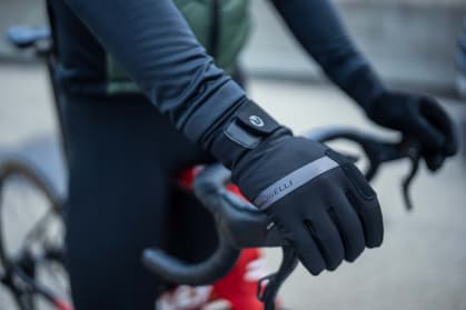 Nepremokavé cyklistické rukavice Rogelli NOVA, čierne