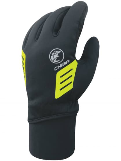 Veľmi silno hrejivé zimné rukavice Chiba ICE s Primaloftovou výplňou, čierno-reflexne-žlté